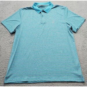 IZOD Polo Shirt Mens Large Multi Striped Golf W/ Stretch Etendue‎ Slit Collared